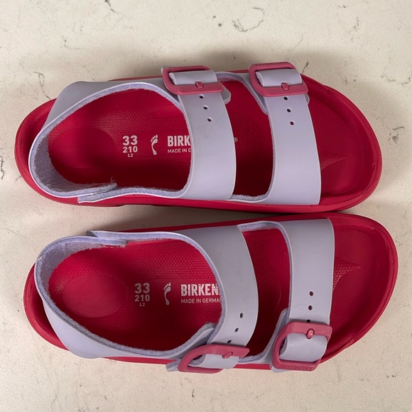 Birkenstock Mogami Birko-Flor Size US 2 Euro 33 Pink & Purple Sandals - Picture 13 of 16